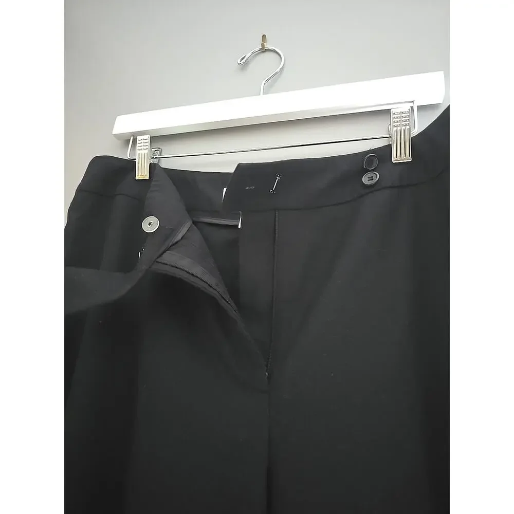 Pursuits‎ Ltd Black Straight Leg High Rise Career Casual Pants Womans Size 16